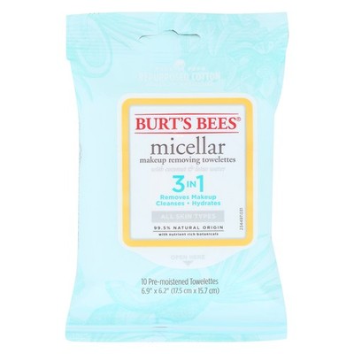 Burt'S Bees Micellar Makeup Removing Towelettes 10 Count Ct