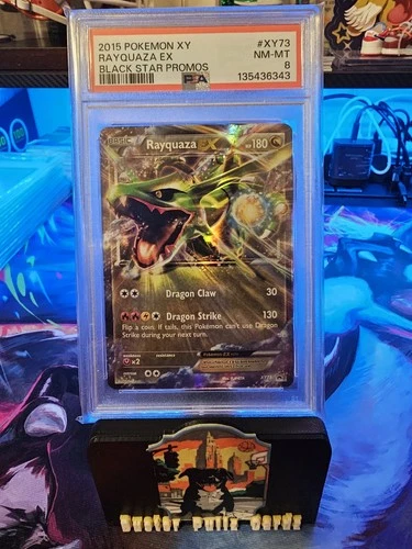2015 Pokémon XY Rayquaza EX XY73 Holo Black Star Promo NM-MT PSA 8