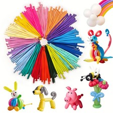 260 Long Balloons 200 Pack Thickening Twisting Animal Balloons for Animal Sha...