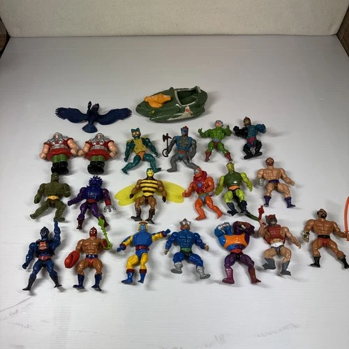 Vintage MOTU He-Man figure lot MASTERS OF THE UNIVERSE Mattel 1980s 21 Pieces