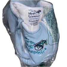 Merlin  s Magic Sleepsuit NWT blue Baby Microfleece Baby Swaddle 3-6 Month Size S