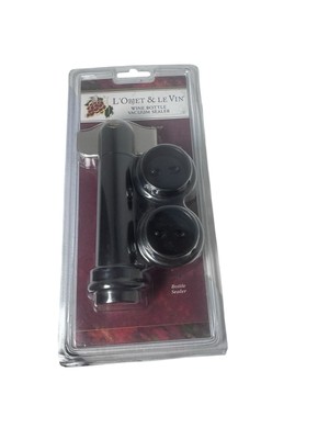 L' OBJET & LE VIN WINE BOTTLE VACUUM SEALER. NEW FAST SHIPPING