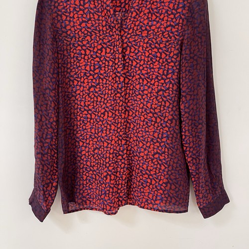 David Lawrence Silk Shirt Size 8 Colourful Elegant - Picture 4 of 11