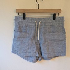 Athleta Women's Blue Cabo Linen 4" Shorts Size 6