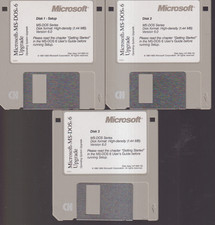 Vintage Microsoft MS-DOS 6 Upgrade Operating System 3.5" Floppy Disks