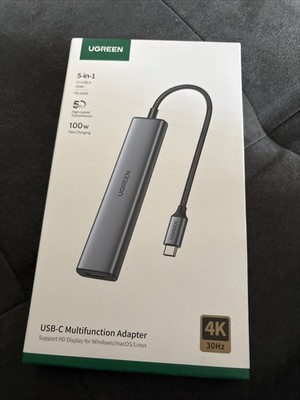 UGREEN 5-IN-1 , 3xUSB-A, HDMI, PD 100W, Neu (22)