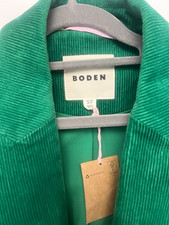 Boden Damen Blazer Cord grün UK 10R kurz, Kn...