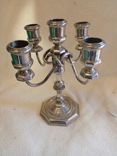 Grenadier Silver Plate Twisted Arm 5 Light Candelabra Candlestick