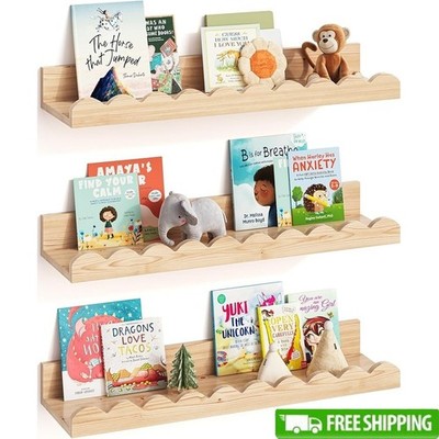 Wall-Mounted Floating Shelf Kids Efficient Organization Space Saving Design New
