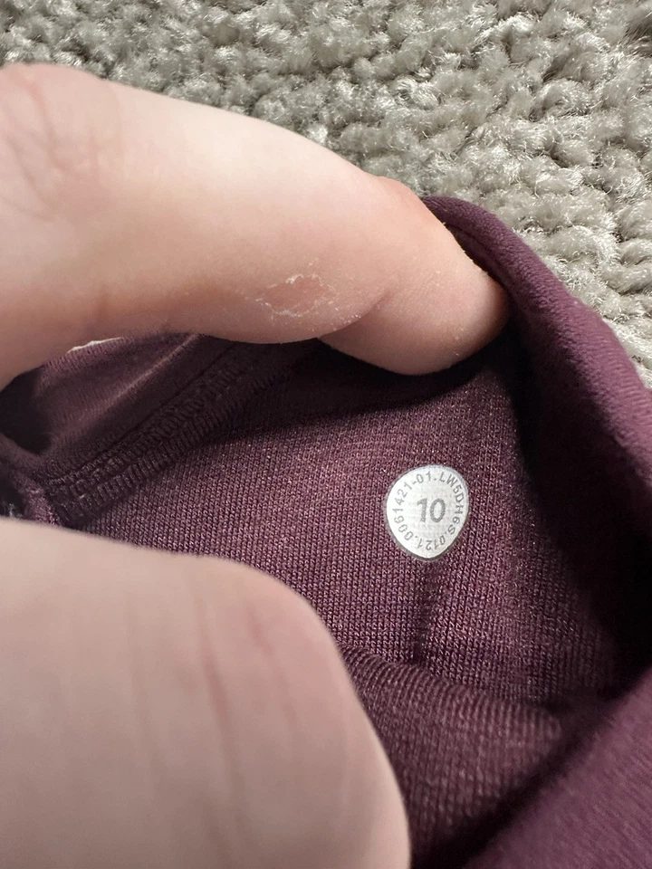 Pantalones de chándal Lululemon Align rojo borgoña tiro alto atletismo elásticos para mujer 10 Foto 4 de 4