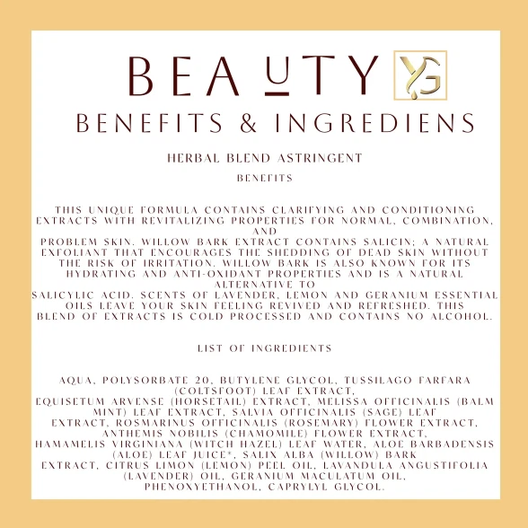 Herbal Blend Astringent with Organic Hydroxy Alpha Acid Salicylic Acid - Image 2 of 2