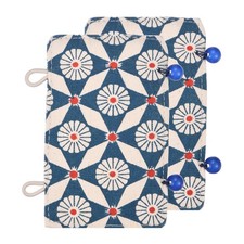 2 Pcs Teapot Handle Cover, Anti-Slip Kettle Handle Sleeve Flower Pattern, Blue