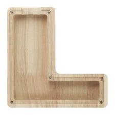 Wooden Letter Piggy Bank, Letter L