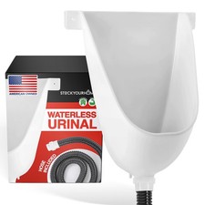 Stock Your Home Waterless Urinal for Men White , Plastic Urinals White
