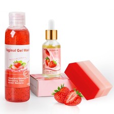 Feminine Wash Yoni Oil Soap Set 2.36 Fl Oz Pack of 3 , Strawberry