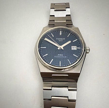 Tissot PRX Powermatic 80 Automatik Armbanduhr Edelstahl blaues Ziffernblatt