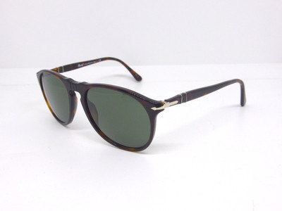 Persol 9649S 24/31 52 Havanna mit grünen Gläsern Herren Sonnenbrille