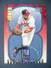 1998 Donruss Elite Prime Numbers Chipper Jones /489 #6b NM