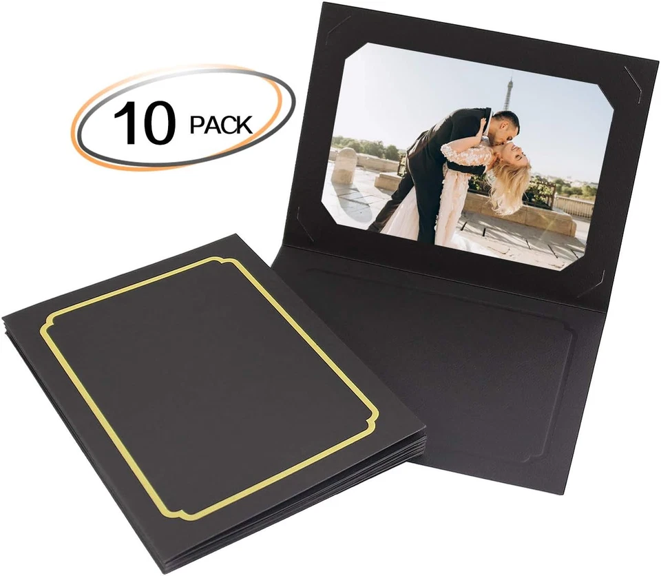 , Pack de 10, Carpetas de Fotos 4X6/5X7, Marco de Cartón, Tarjetas Marco de Papel, Foto 2 de 4