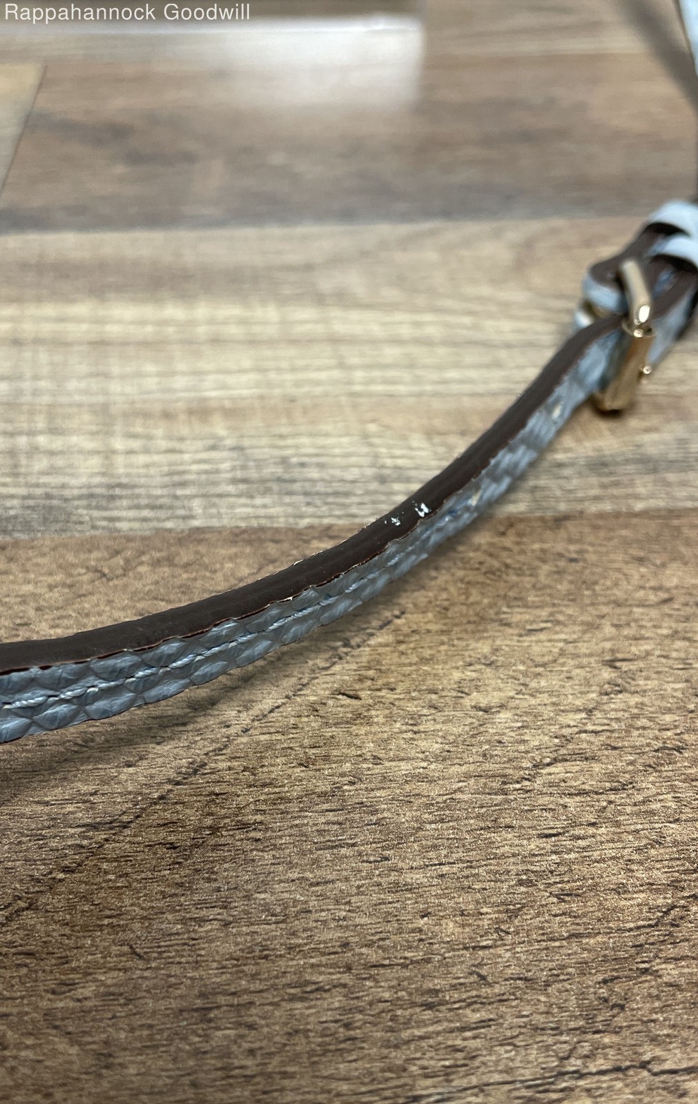 Dooney & Bourke Blue Python Embossed Leather Cros… - image 2