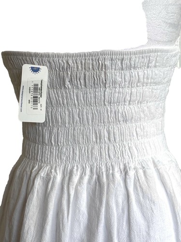 Seaspice Gauze Dress Peruvian Cotton Halter Top Bridal Shower Bachelorette Beach - Picture 7 of 8