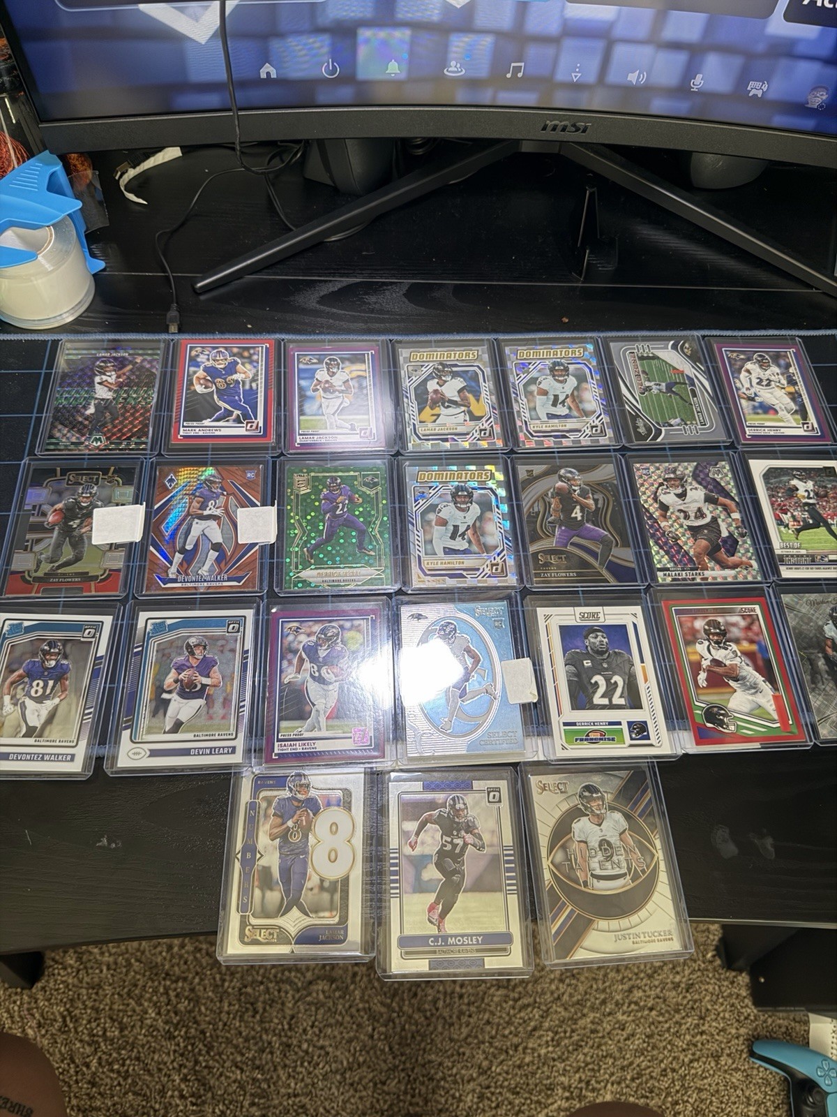 Baltimore Ravens Football Card Lot