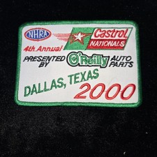 Vintage 2000 NHRA Nationals Cloth Patch Drag Racing Dallas TX O'Reilly Auto Part