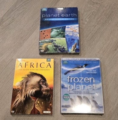 New Sealed BBC DVD Lot: Planet Earth Africa And Frozen Planet Free Ship