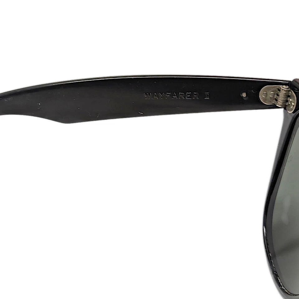 GAFAS DE SOL VINTAGE B&L RAY BAN W0530 UWAS NEGRO/TORTUGA RIBETE WAYFARER II Foto 4 de 4