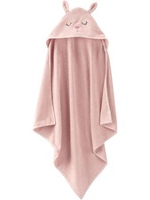 Baby Organic Cotton Bath Towel, Dusty Rose, OSZ
