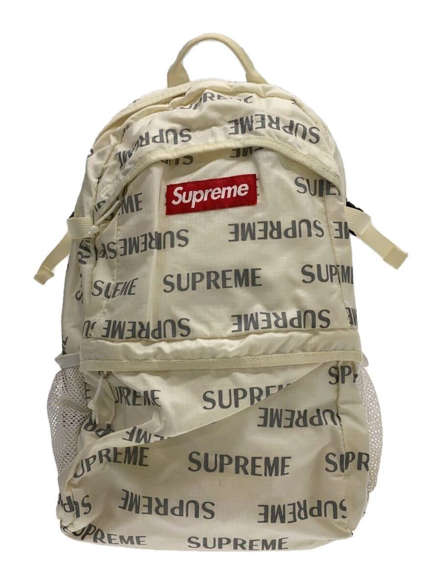 Supreme Backpack 3M Réfléchissant Répétition Sac à Dos Logo Blanc Occasion