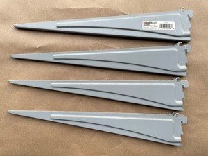 (LOT of 4) ClosetMaid 3582 Heavy Duty Shelf Brackets Gray 16" Shelf Bracket