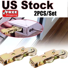 2x Sliding Patio Door Rollers 1-1/4 In Sliding Door Tandem Roller Assembly Brass