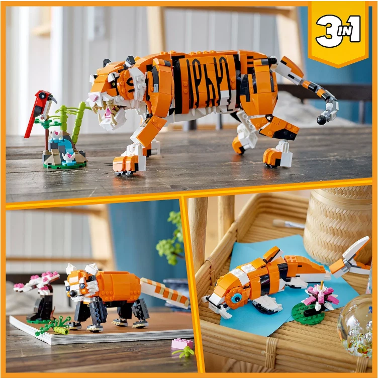 [ BIG SALE ] LEGO Creator 31129 3-in-1 Majestic Tiger Building Kit - Image 2 of 4