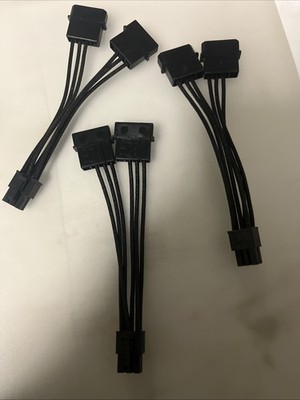 3 Qty EVGA Molex to 6 Pin PCI Express PCIe Video Card Power Adapter W00000000144