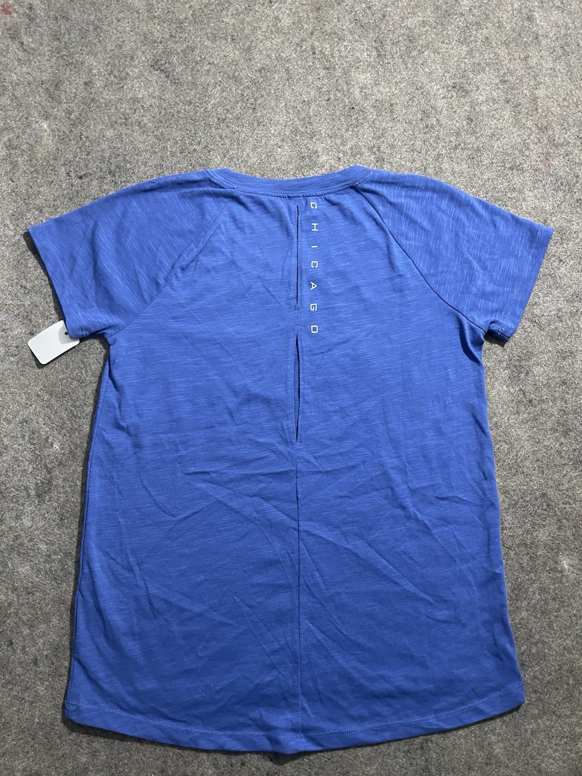 Nike Chicago Cubs Logo Tee Blue Raglan Short Sleeve Scoop Neck Sportswear Active thumbnail 7