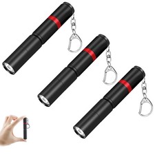 3 Pack Small Mini LED Keychain Flashlight, Single Mode AAA Battery Flashlight...