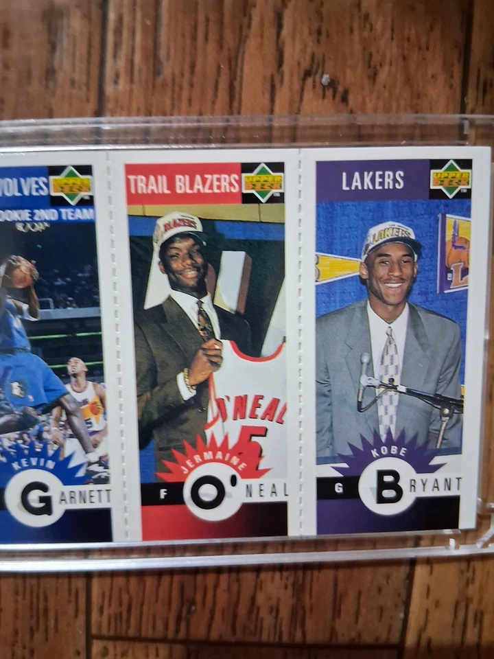 Tarjeta de novato Kobe Bryant, Jermaine Oneal, Kevin Garnet Foto 4 de 4