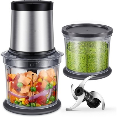 2026 Food Processor 4 Cup, Electric Food Chopper Meat Grinder with 2 Bowls