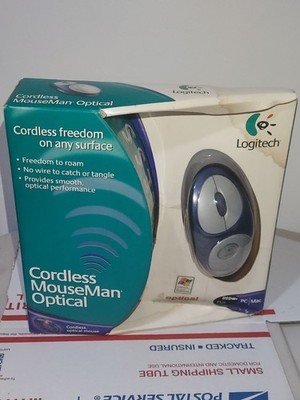 Logitech Cordless Mouseman Optical Mouse For PC/Mac PS/2 Brand New In Box