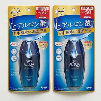 Rohto Skin Aqua Hyaluronic Serum UV Sunscreen SPF50+ PA++++ 70g (2 Pack)