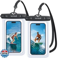 Lamicall Waterproof Phone Pouch Case - [2 Pack][Easy Lock and Heavy Duty] IPX