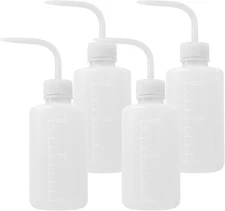 4 Packs 250Ml Plastic Tattoo Wash Bottle with Squeeze Dispenser, White