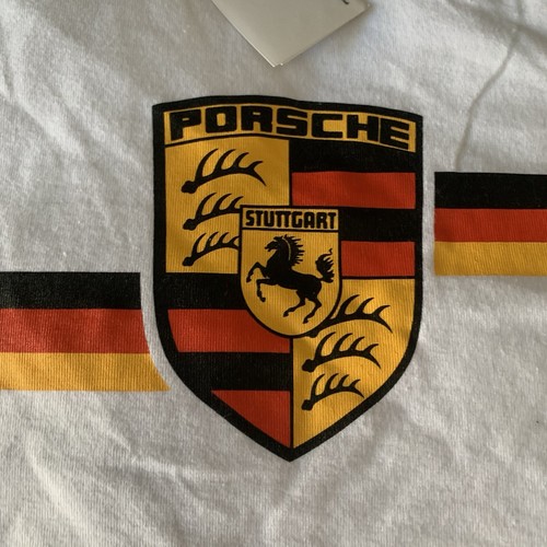 Porsche Design Stuttgart T-shirt Size M White With Logo German New with Tag VTG