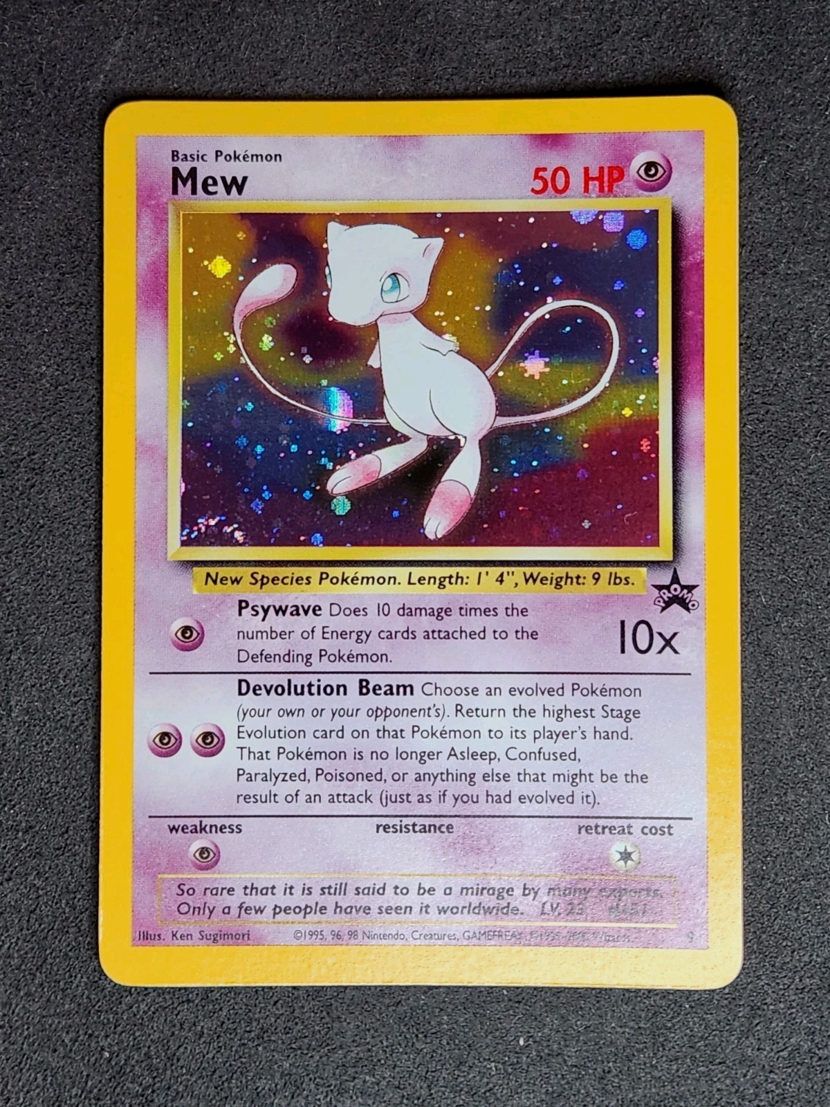 2000 Pokemon Card MEW HOLO Black Star Promo #9