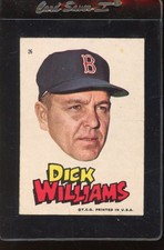 1967 Topps Stickers Boston Red Sox Baseball Dick Williams #26 VG/EX HOF