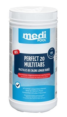 Medipool Perfect 20 Multitabs 1kg Dauerdesinfektion Algenverhütung Flockung