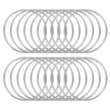20 Pcs Dream Catcher Rings,2.8 Inch Macrame Hoops Rings,Silver