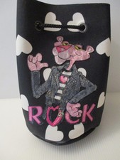 Cartera Pantera Rosa Rock Back Pack Corazones Blancos Bordados Pantera Rosa ITALIA