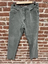 Vintage 90s Guess Paris Jeans Mens Gray Made in USA 36x34 (actually 32)